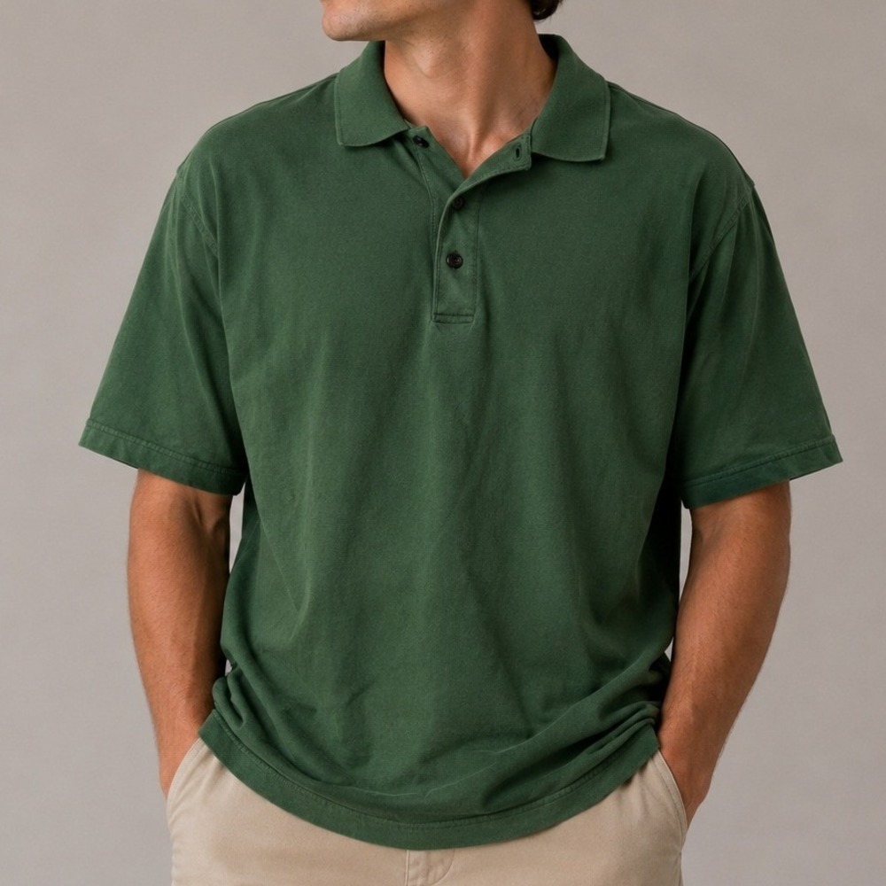 Callaway Golf Collection Mens Large Green Mercerized Lisle Cotton Polo Shirt